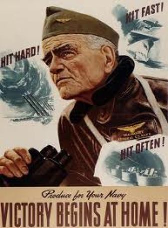 Admiral "Fighting Bill" Halsey on a Victory poster